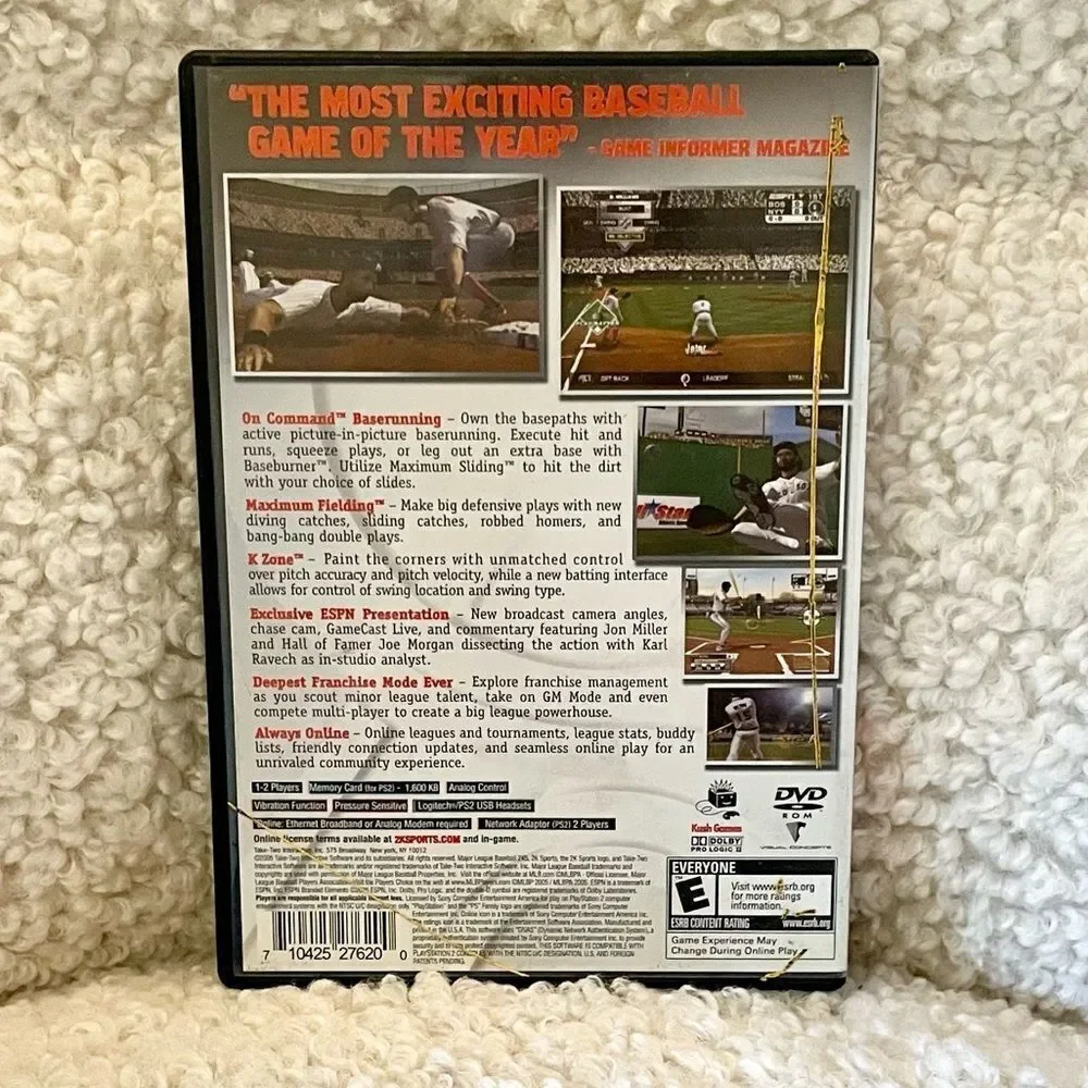 PS2 ESPN MLB 2K5 PlayStation 2 Video Game